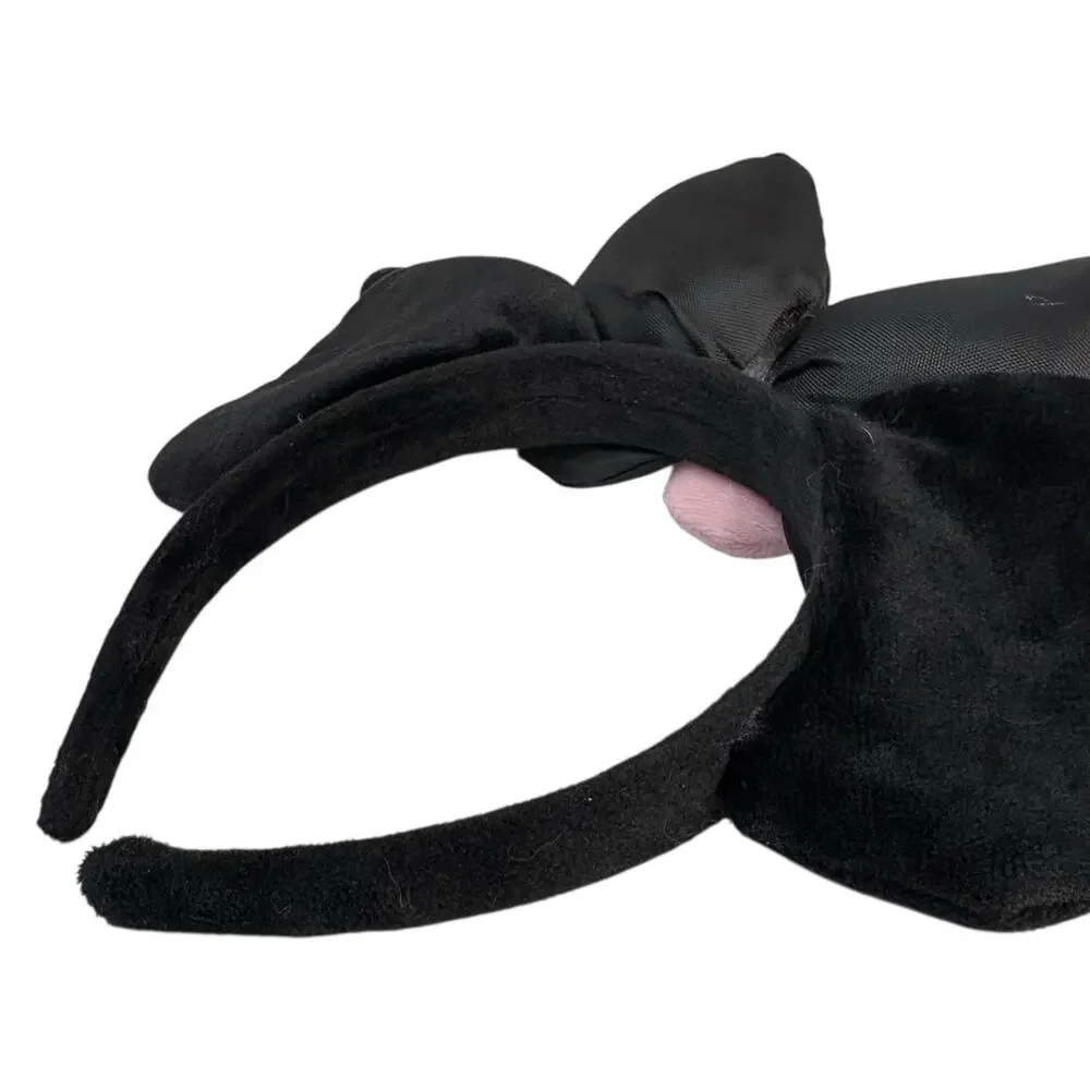 Sanrio Kuromi Puroland Cat Bow Black Plush Headband Cosplay Costume Accessory